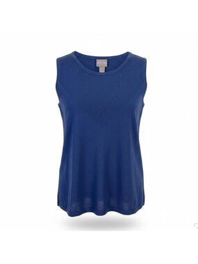 Chicos Womens Indigo Sleeveless Lightweight Casual Tank Top Size 2